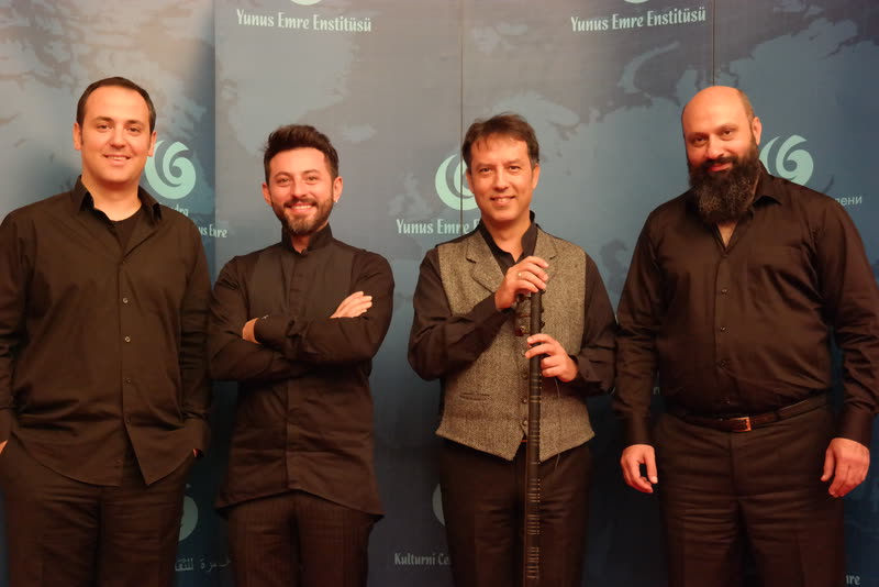 The musicians together after the concert