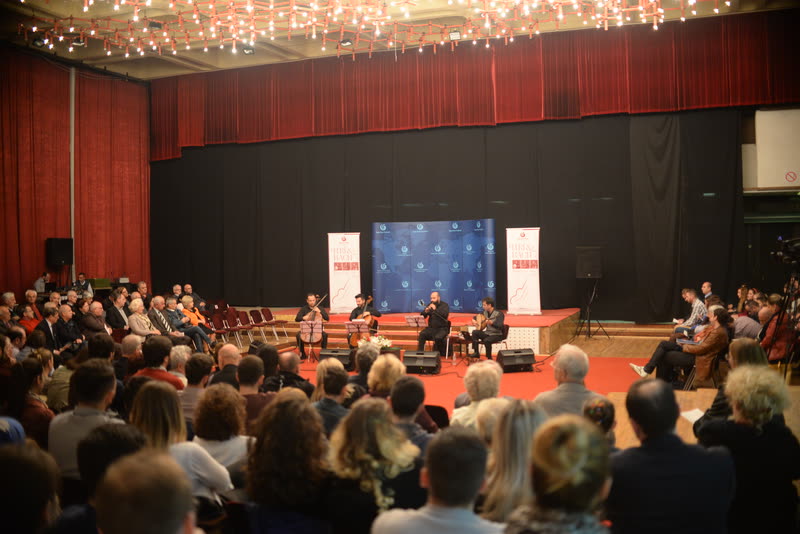 A full hall watching the concert in Kosovo